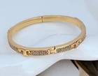 2026 New Gold Bangle Bracelet - Tory Burch Serif T Pave Hinged