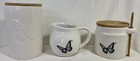 Dolly Parton Butterfly Set Of 3 - Sugar  Creamer  Tall Canister W   Lids   Spoon