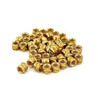 M5x6 Threaded Inserts Brass Heat Set Knurled Nuts For Plastic 3d Printing 50 Pcs