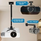 3-in-1 Universal 360   Swivel Tilt Projector Mount Ceiling Wall Holder Bracket Us