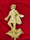 Antique French Ormolu Bronze Furniture Mount Figurative Pediment Decoration Art
