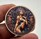 1 Oz  999 Copper Venus Of Fire 3d Coin Collectible Pocket Token Medal 40mm