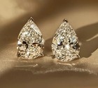 Women s 14k White Gold Plated 3ct Round Cut Lab Created Diamond Stud Earrings