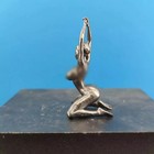 2 05  Black Brass Sexy Beauty Statue Kneeling Yoga Girl Body Model Ornament