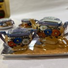 Vintage Gold Lustreware Child s China Tea Set Made In Japan 13 Pieces Flowers