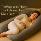 U-shaped Pregnancy Pillow     100  Cotton Cover  Full Body Maternity Support For B