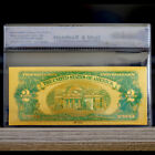 100mg 24k Gold 1928  2 Two Dollar Bill Gold Certificate Banknote With White Coa