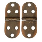 2 Vintage Sewing Machine Copper Tone Leaf Hinges