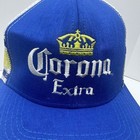 Corona Extra Trucker Mesh Hat Snap Back Cap Blue Yellow 3 Stripe Beer  Alcohol