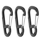 3 Pcs Heavy Duty Aluminium Carabiner Clip For Mountaineering Gear
