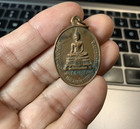 Vtg Thai Buddhist Buddha Amulet Pendant Spiritual Charm Meditation Boho Blessing