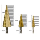 3pcs Hss Step Drill Bit Set Metal Wood Cone Titanium Hole Cutter Tool 1 4 Shank