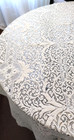Vtg Quaker Lace Tablecloth bedspread Cream Floral Design  2000   92  X 58 