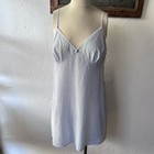 Vintage Victoria s Secret Slip Dress Large Gingham Blue Cotton Coquette Rose 90s
