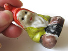 Lot 2 Adorable Vintage 1950s Painted Bisque Garden Gnomes Japan 3 1 4  Tall