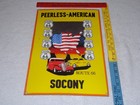 Vintage Socony Peerless American Gasoline Us Route 66 16 5  Porcelain Metal Sign