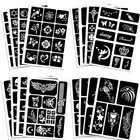 Tattoo Stencils For Kids Adults  16 Sheets Henna Tattoo Stencil Kit  Small An   