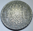 1769 Lm-jm Spanish Peru 8 Reales Damaged Genuine 1700s Pillar Dollar Pirate Coin