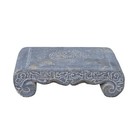 Chinese Distressed Gray Stone Rectangular Scroll Stand Cs7089