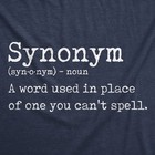 Mens Funny T Shirts Synonym Definition Sarcastic Graphic Novelty Tee For Men