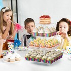 4 Tier Clear Acrylic Cupcake Stand Holds 50 Cupcakes Party Dessert Tower