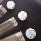 Vtg  Large Glass Alka-seltzer Bottles W  Tops Empty -no Labels - Lot Of 3 - 5 5  