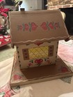 Vintage Wooden Handmade Gingerbread House Painted Christmas Decor