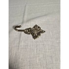 American Tack   Hardware Co Dura Metal Brass Wall Hook Ornate Victorian Scroll