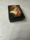Vintage Russian Fedoskino Lacquer Box Hand Painted Woman Portrait Signed