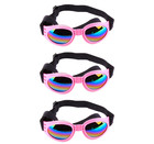3x Uv Anti-wind Glasses Sunglasses Doggles Pet Dog Goggles Eye Wear Protection