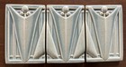 Motawi Tile Halsted 4x6  Set Of 3  Left  Center  Right Gray Green Louis Sullivan