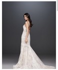 Nwt Galina Signature Lace Mermaid Wedding Dress Moonstone Size 10-david   s Bridal