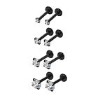 4 Pairs Surgical Stainless Steel Hypoallergenic Flat Back Stud Earrings Cz Set