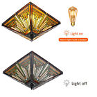 Tiffany Style Chandelier Fixture Decor Stained Glass Shade Ceiling Light Lamp