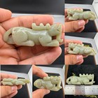 18th Century Antique Jade Stone Carved Rare Lion Statue Figurine