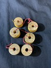 Belding Corticelli 6 Antique Button   Buttonhole Pure Silk Thread  Wood Spools