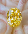 10 Ct Oval Cut Natural Yellow Color Diamond D Grade Vvs1 Certified Stone