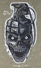 Zero Foxtrot Pull The Pin Men   s Size Large Green T Shirt Grenade Skull Graphic