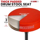 5 Core Drum Throne 3  Padded Comfortable 330lb Capacity Drummer Stool Adjustable
