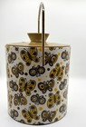 Vintage Ice Bucket Yellow Butterfly Retro 70 s Butterflies Brown Handle Grandma