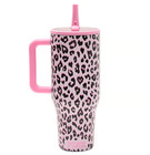 Pink Hydrojug 40 Oz Traveler Water Bottle Leopard Print Victorias Secret In Hand
