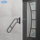 2-pack Handrail For Outdoor Grab Bar Wall Mount 30  Black 1 -3 Steps Stair
