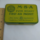 M-s-a Ever Ready First Aid Packet Minesafety Appliances Co Vintage Tin