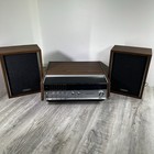 Vintage Panasonic Se-1099 Vinyl Record Player Wood Radio Speakers Sb-109 Tested