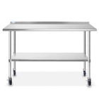 Stainless Steel 24  X 60  Nsf Kitchen Restaurant Prep Table W Backsplash Casters