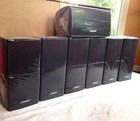 7 Mint Bose Double Cube Doubleshot Speakers 1 Center Channel   6 Surround Black 