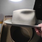 Vintage Mens 7 1 4 Resistol Fedora Hat Herdsman Silverbelly W Original Hat Box 