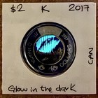 2017 Canada Toonie 2 Dollars Glow In The Dark Dance Of The Spirits Colour Coin K