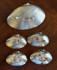 Vintage - Wallace - Sterling Silver Clam Shell Candy And Nut Dishes  Set Of  5 