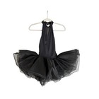 Weissman Drop Waist Tutu Dress Kung Fu Piano Black Leotard Dance Costume Girls L